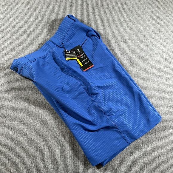 Under Armour Other - Under‎ Armour Shorts Mens 28 Blue Stripe HeatGear Golf Performance Casual NWT